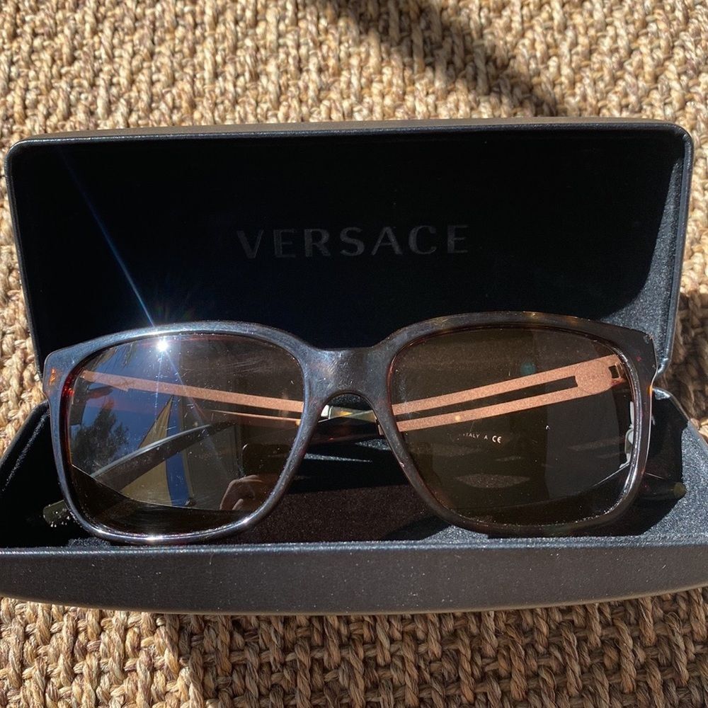 Versace Dark Brown 4307 Squadrati V- Vanitas Sunglasses - Picture 3 of 5
